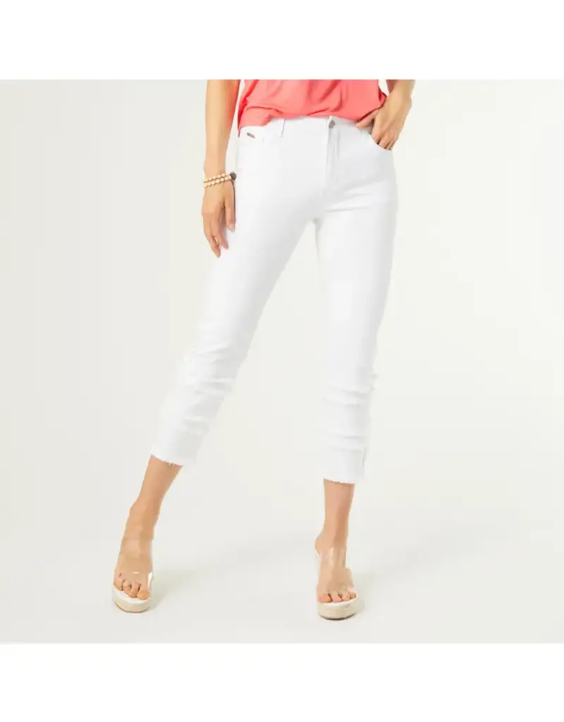 Coco + Carmen Omg Zoeyzip Straight Leg Capri Jeans with Tiered Fringe