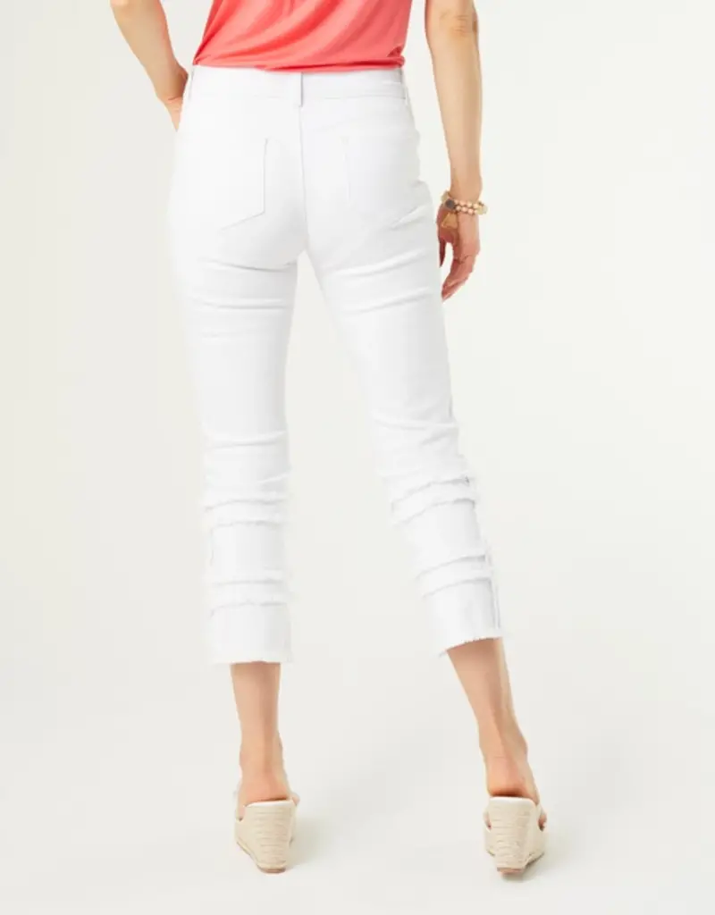 Coco + Carmen Omg Zoeyzip Straight Leg Capri Jeans with Tiered Fringe