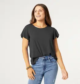 Coco + Carmen Avery Flutter Sleeve Tee