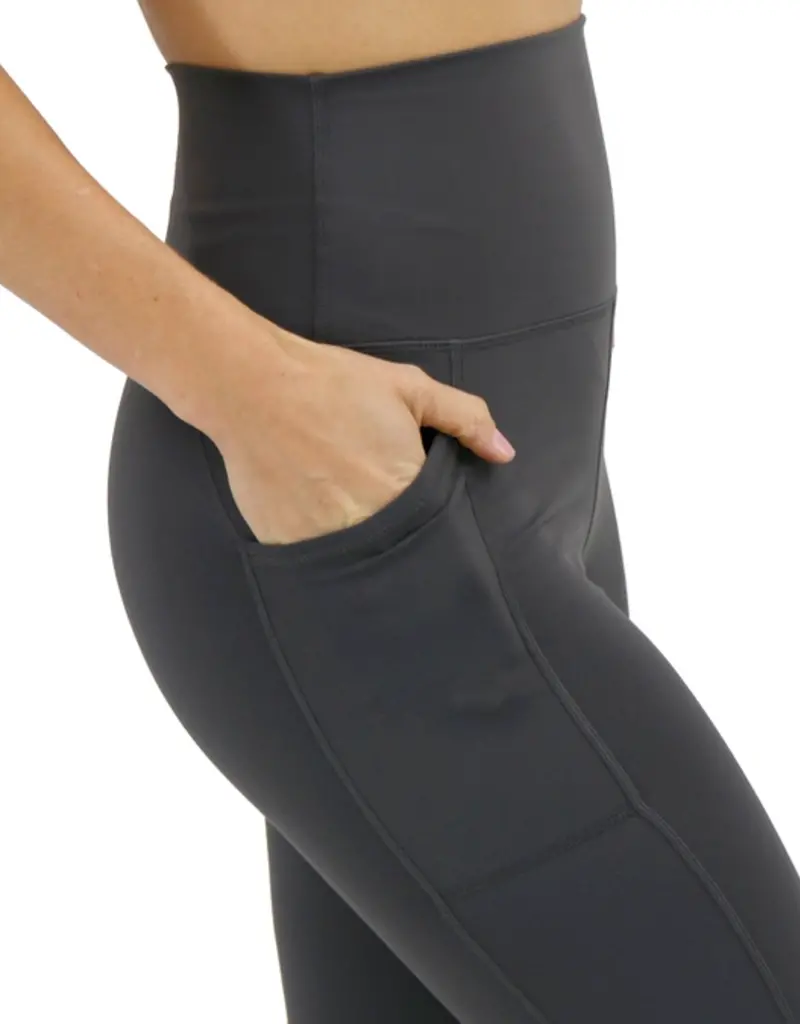 Grace and  Lace Best Squat Proof Pocket Leggings in Dark Grey