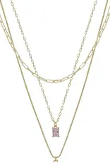 Meghan Browne Style Chris Pink Quartz - Gold