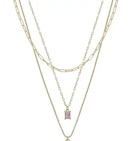 Meghan Browne Style Chris Pink Quartz - Gold