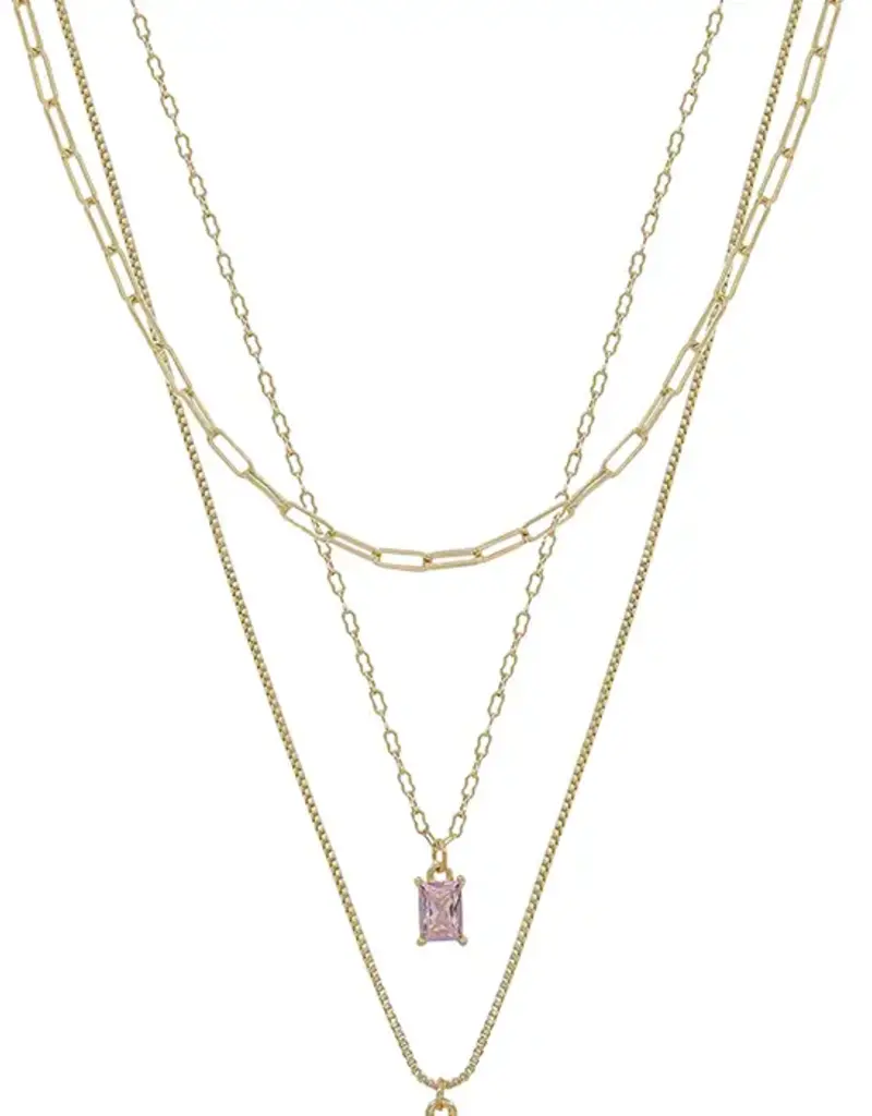 Meghan Browne Style Chris Pink Quartz - Gold