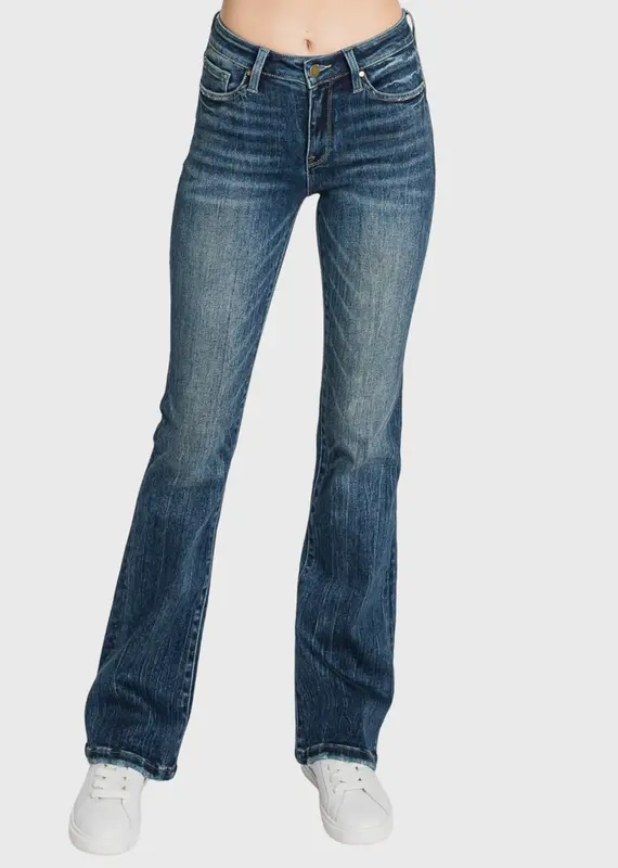 Petra153 MID RISE STRETCH CLASSIC BOOTCUT JEANS