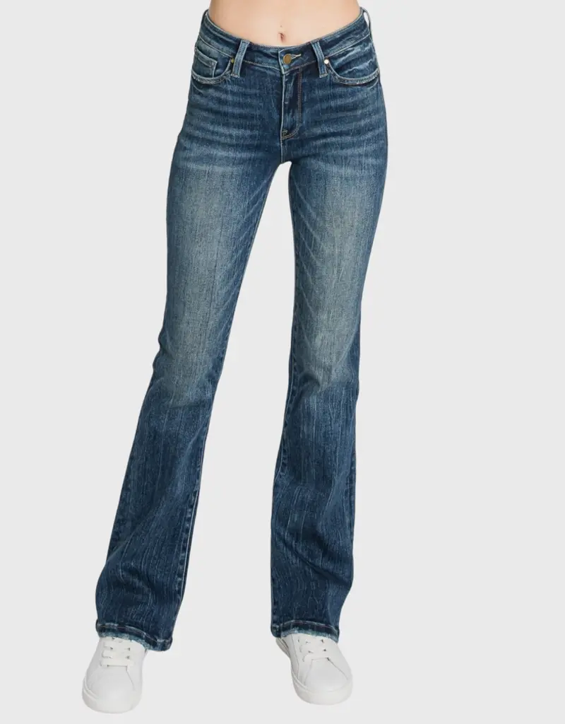 Petra153 MID RISE STRETCH CLASSIC BOOTCUT JEANS