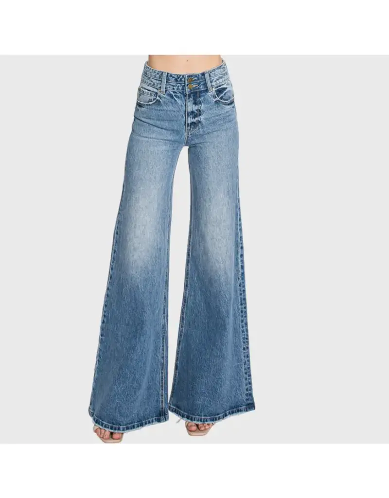 High Waisted Comfort Stretch Vintage Wide Leg - Lili Lu