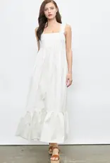 Lili Lu Ruffle Strap Long Dress with Tie Back Detail