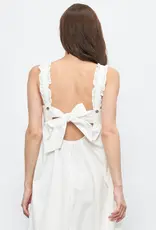 Lili Lu Ruffle Strap Long Dress with Tie Back Detail