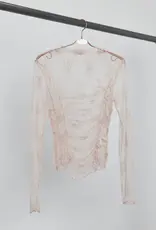 Lili Lu RUCHED Mesh  Top