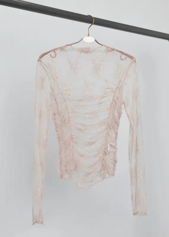 Lili Lu RUCHED Mesh  Top