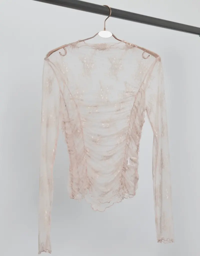 Lili Lu RUCHED Mesh  Top