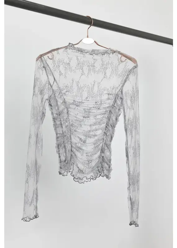 Lili Lu RUCHED Mesh Top