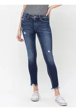 Vervet by Flying Monkey MID RISE RAW HEM CROP SKINNY JEAN