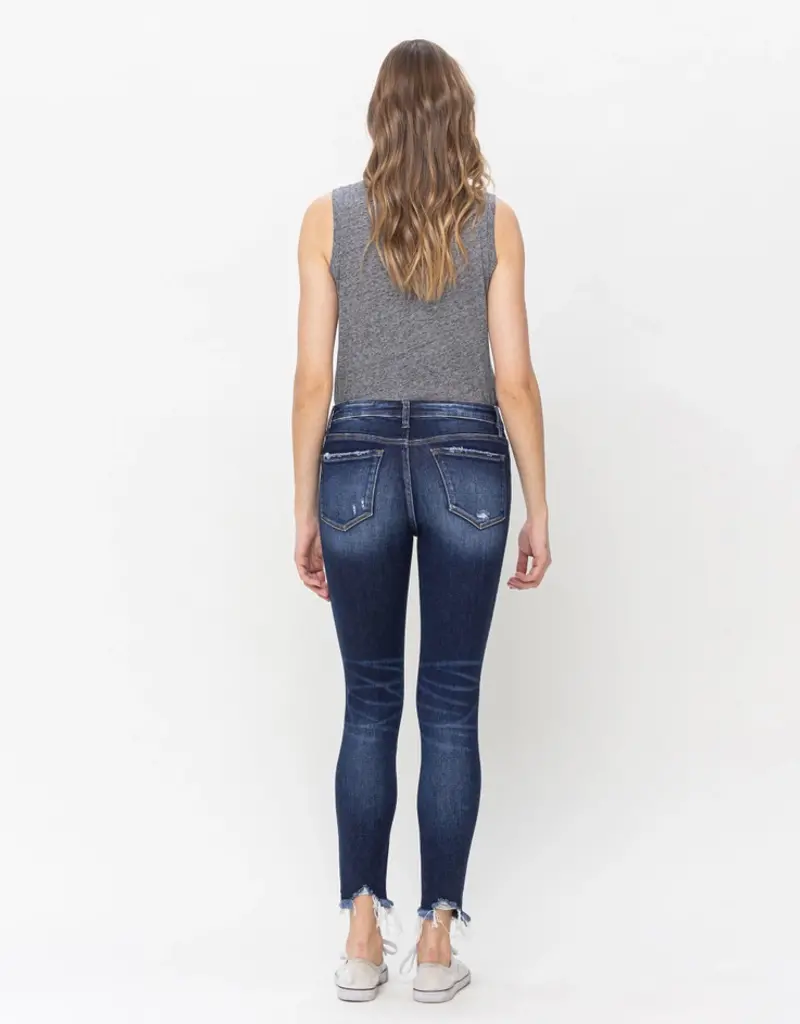 Vervet by Flying Monkey MID RISE RAW HEM CROP SKINNY JEAN
