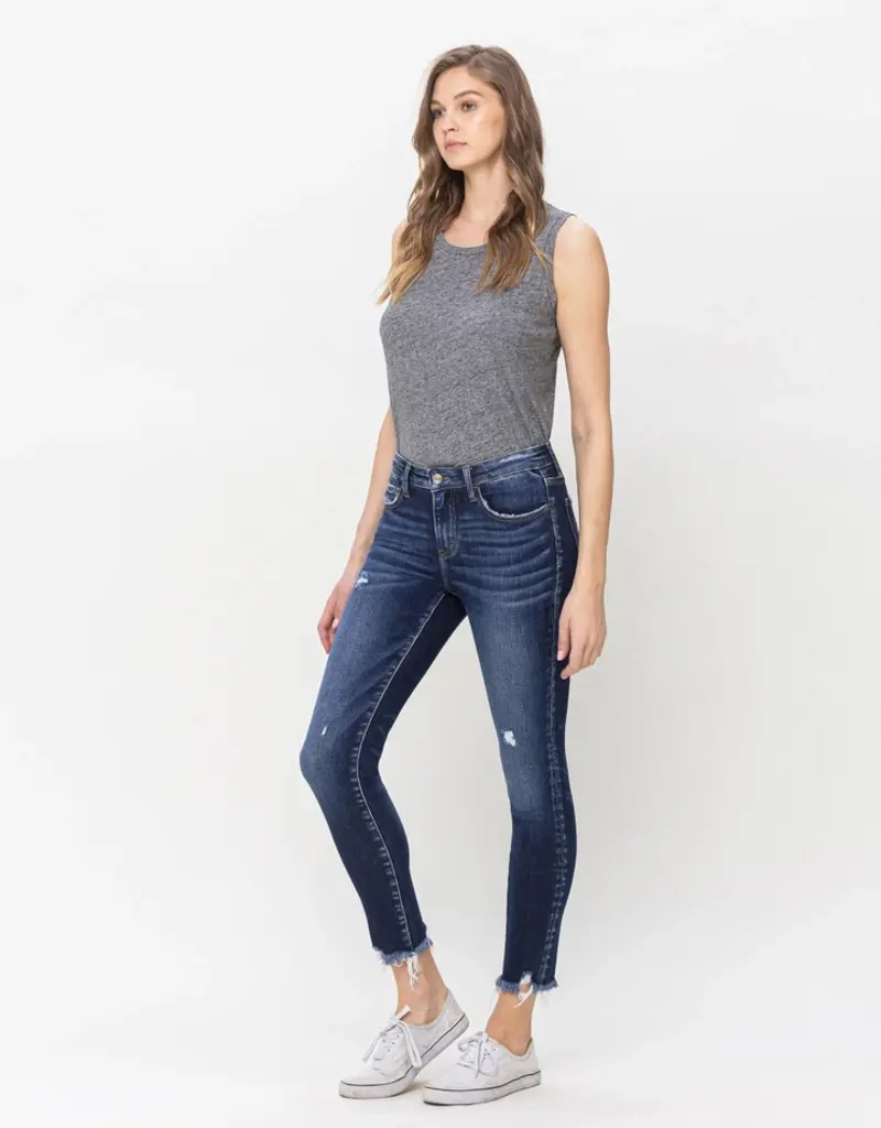 Vervet by Flying Monkey MID RISE RAW HEM CROP SKINNY JEAN
