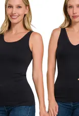 2 Way V-Neck/Scoop Neck Seamless Tank