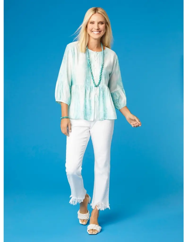 Coco + Carmen OMG Capri w/ Fringed Leg Stretch Fit