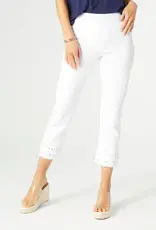 Omg Capri Jeans with Embroidered Eyelet Trim