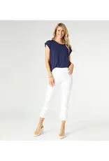 Omg Capri Jeans with Embroidered Eyelet Trim