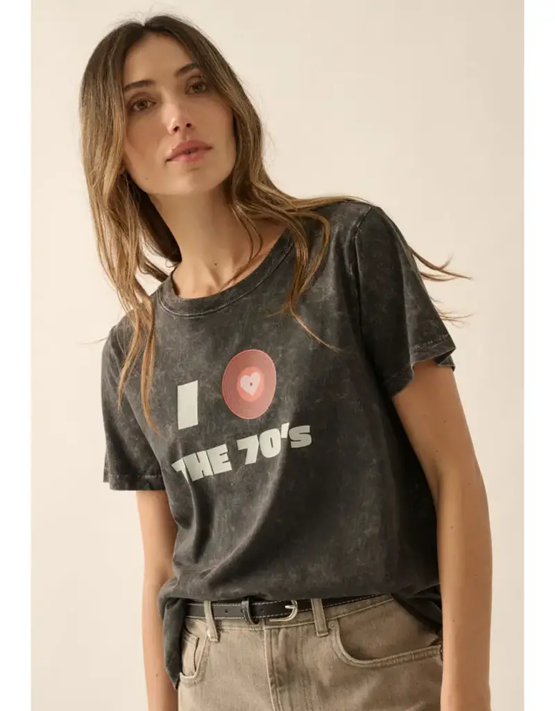 I Love the 70s Vintage-Wash Graphic Tee