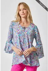 Curvy Wrinkle Free Print Top