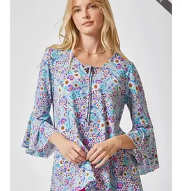 Curvy Wrinkle Free Print Top