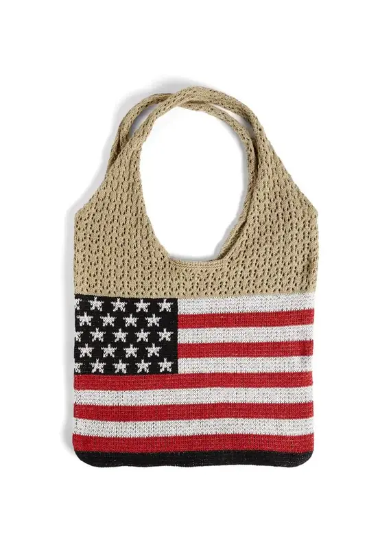 Patriotic Knitted Tote - 4th of July