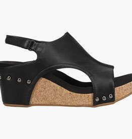 Corkys Carley Black Smooth Sandal