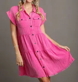Snow Washed Button up Dress