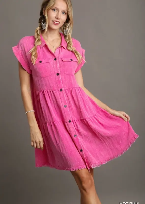 Snow Washed Button up Dress