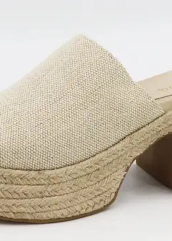 Platform Heel Slide-On Sandals