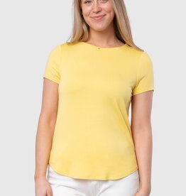 Crew Neck Hi-Lo Hem Tee