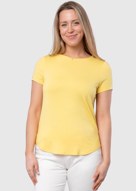 Crew Neck Hi-Lo Hem Tee