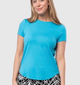 Crew Neck Hi-Lo Hem Tee