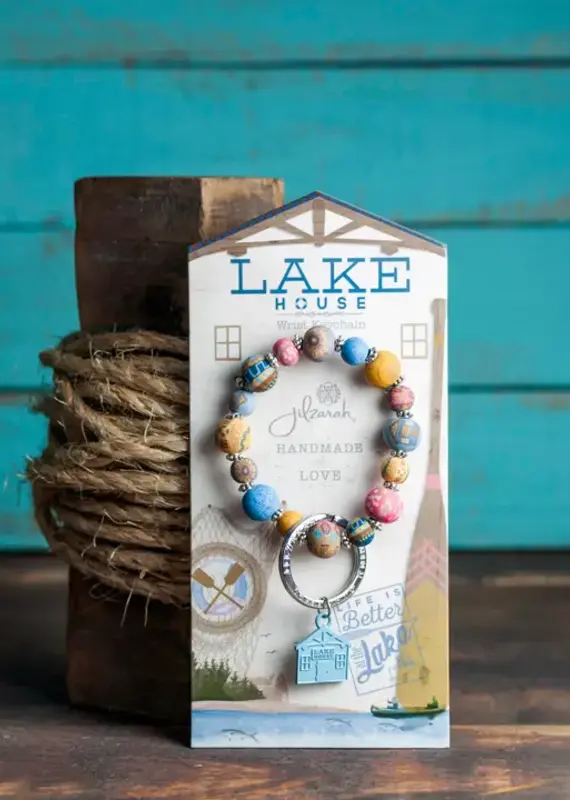 Lake House Carded Wrist Keychain