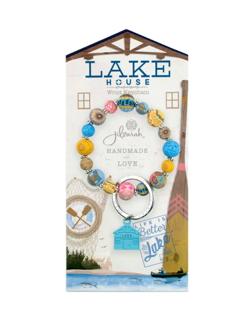 Lake House Carded Wrist Keychain