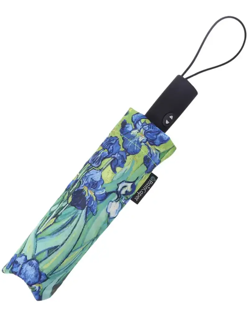 RainCaper Van Gogh Irises Folding Travel Umbrella