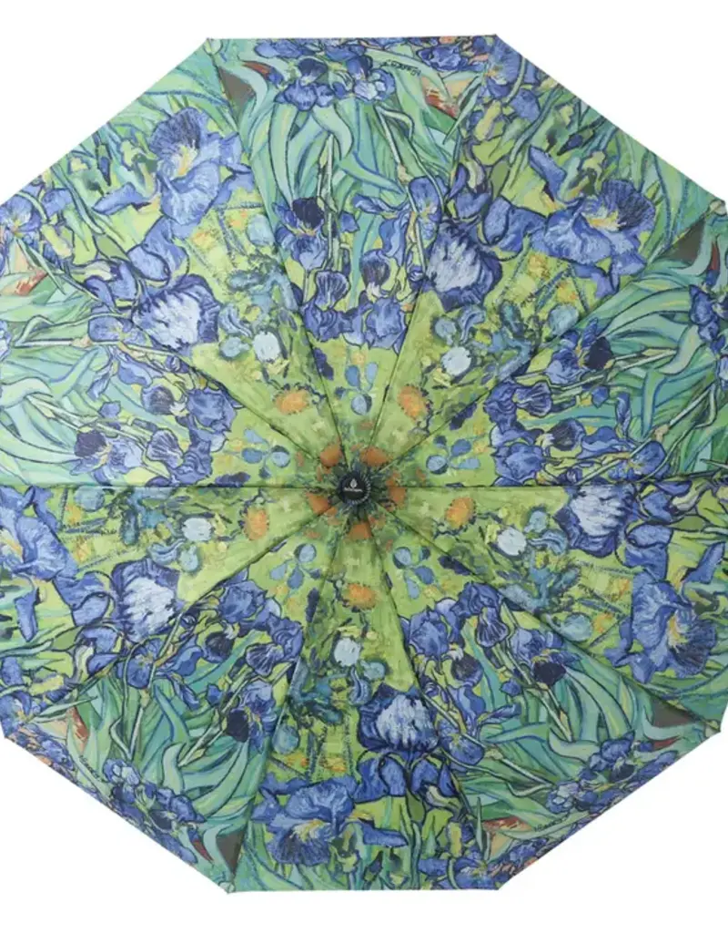 RainCaper Van Gogh Irises Folding Travel Umbrella