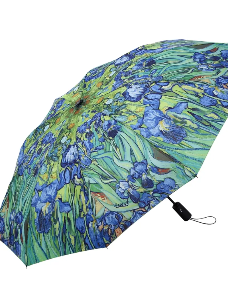 RainCaper Van Gogh Irises Folding Travel Umbrella