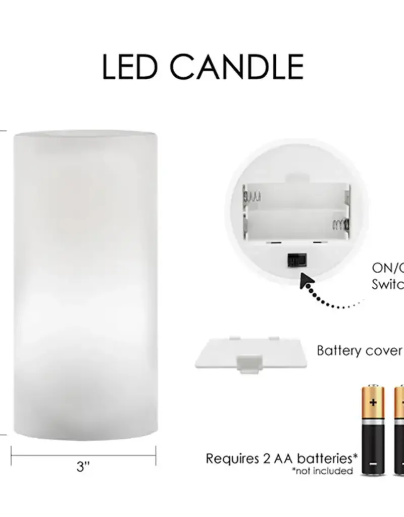 6 in. Led Flameless Wax Candle - Tiffany "Dragonfly"