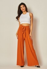 Tie Front Pleated Pant