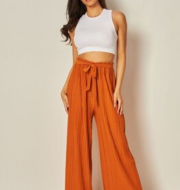 Tie Front Pleated Pant