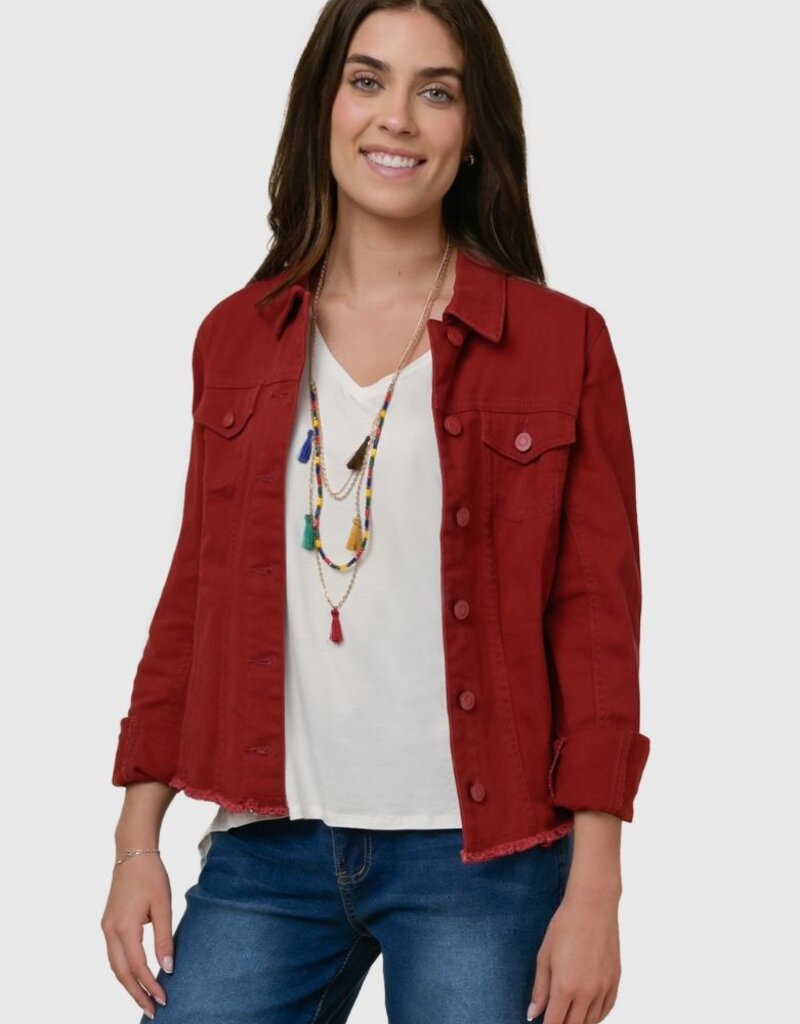 Frayed Hem Denim Jacket