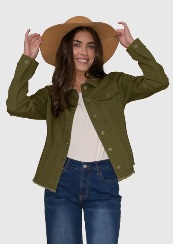 Frayed Hem Denim Jacket