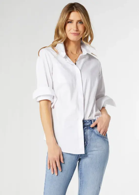 Meredith Button-Up Boyfriend Shirt