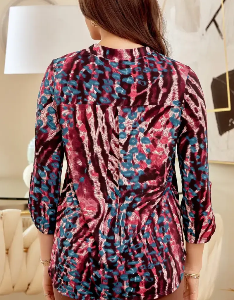 Multicolor Animal Print Top
