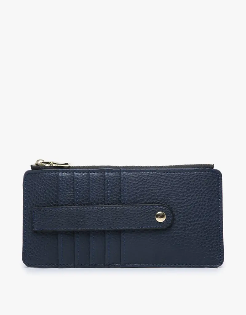 Saige Slim Card Holder Wallet Navy