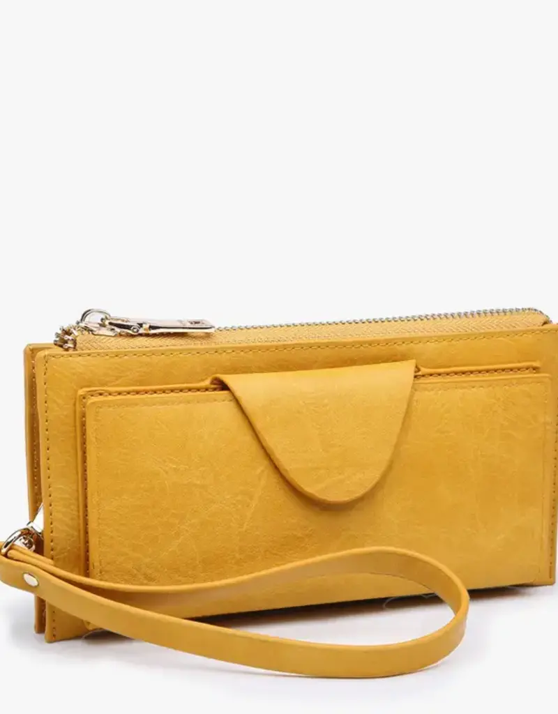 Kyla Rfid Wallet w/ Snap Closure Mustard