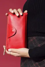 Kyla RFID Wallet w/ Snap Closure  Red