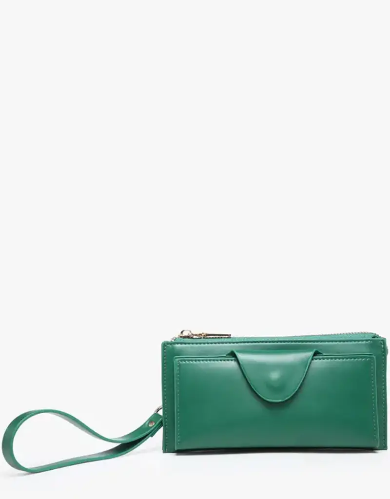 Kyla RFID Wallet w/ Snap Closure  Green